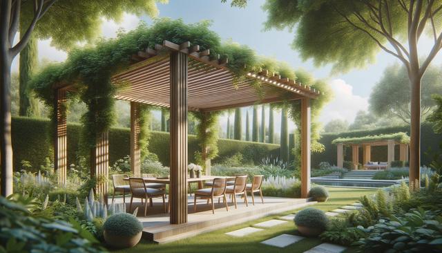 Enjoy shade and comfort with a stylish, mosquito-proof pergola.