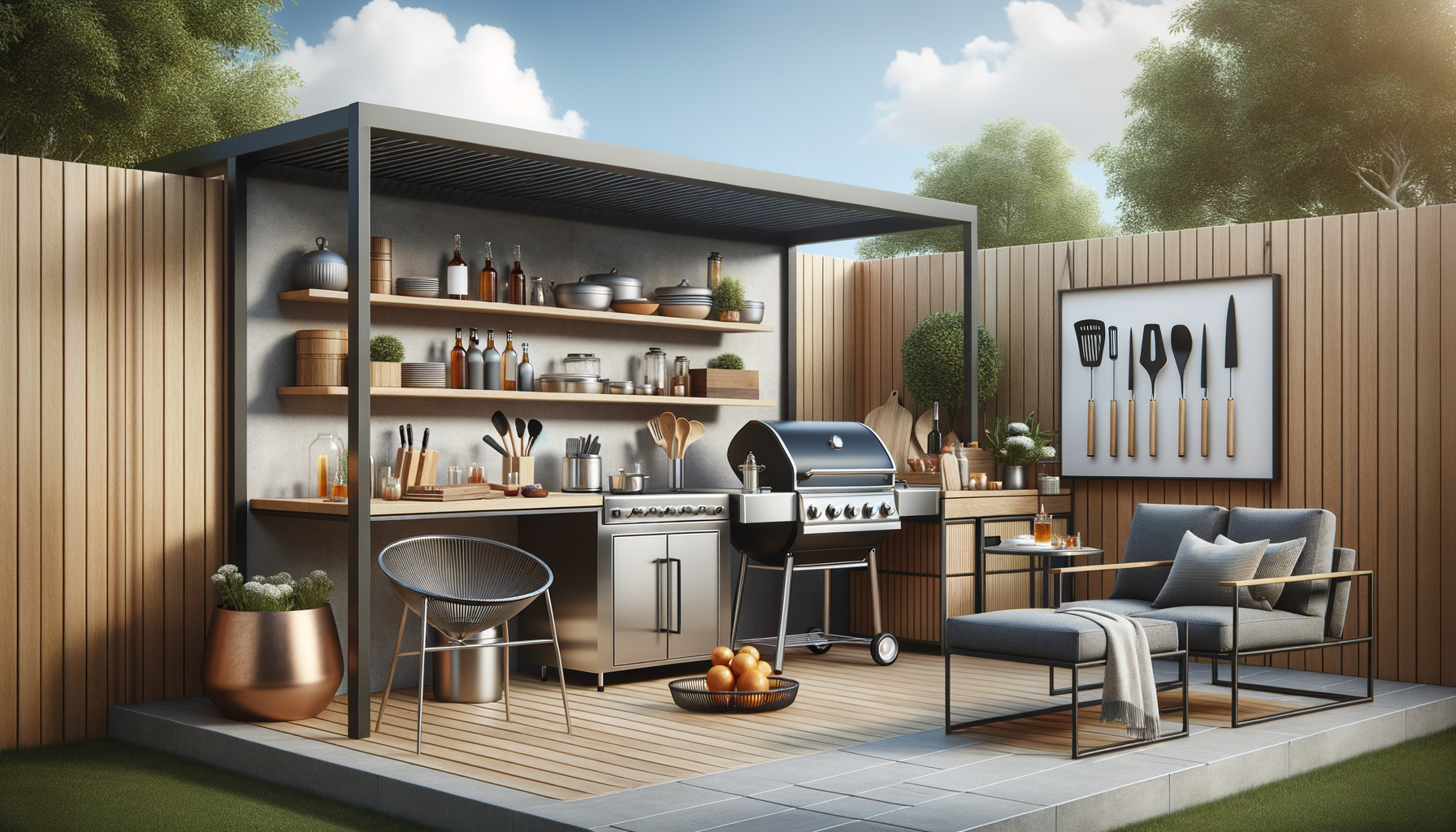 Eine Outdoorküche: Kochen im Freien mit Komfort und Stil
